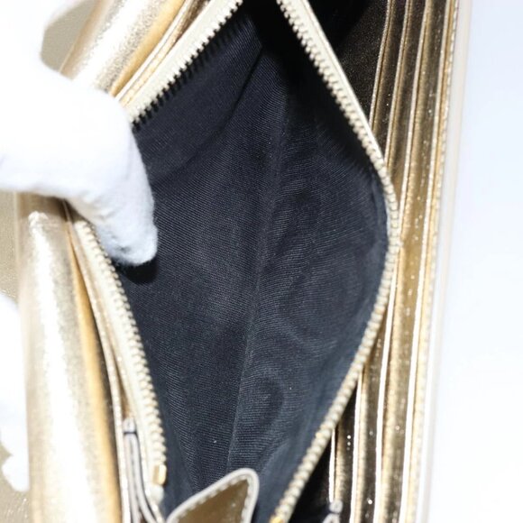 Authentic SAINT LAURENT Leather Gold Tone Wallet bst339-121825 - Picture 13 of 16